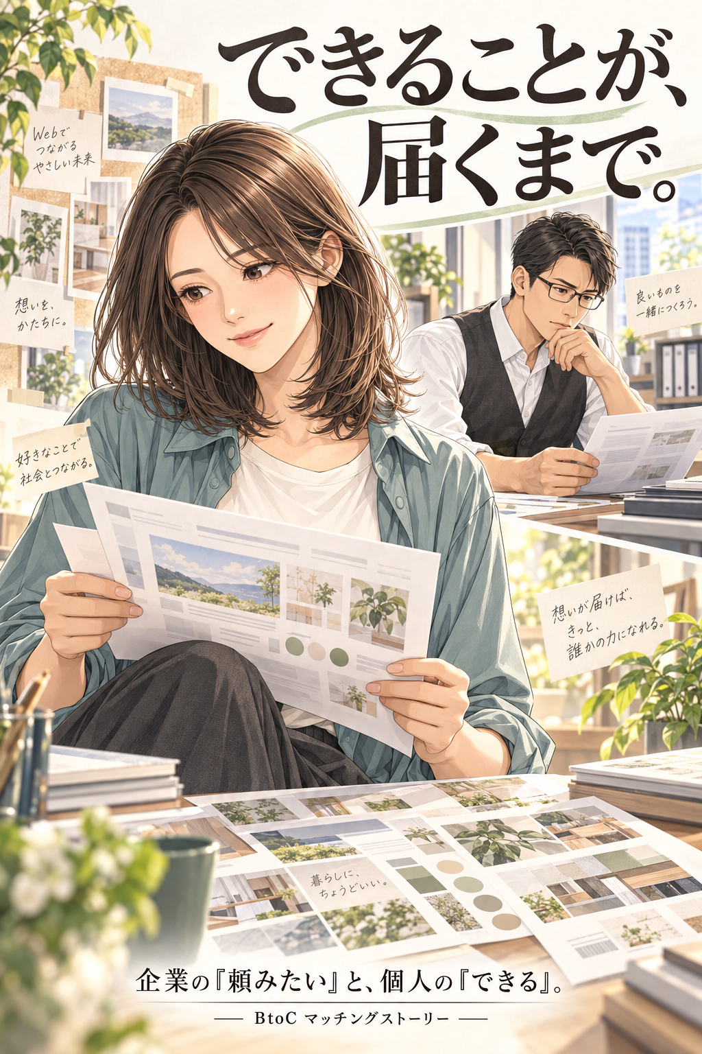 表紙。できることが、届くまで。